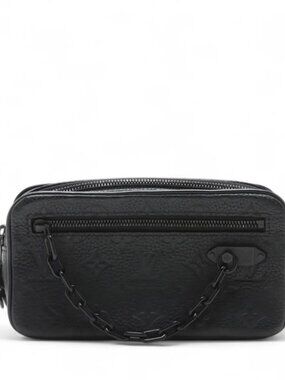 Louis Vuitton Monogram Taurillon Pochette Volga Black